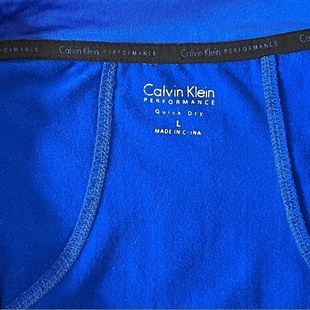 Calvin Klein Performance Quick Dry Athletic Full Zip Jacket. Blue Size L #865